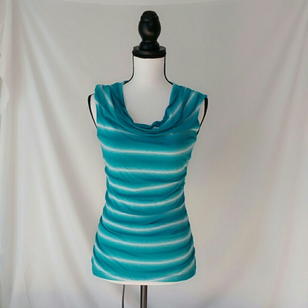IZ Byer Striped Short Sleeve Top